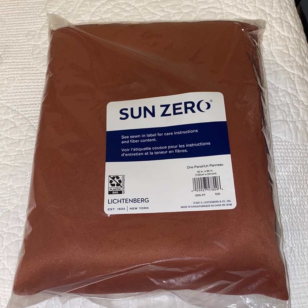 Sun Zero Terracotta Curtains